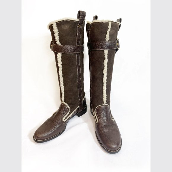 DOLCE & CABBANA belted high winter boots - Picture 2 of 11